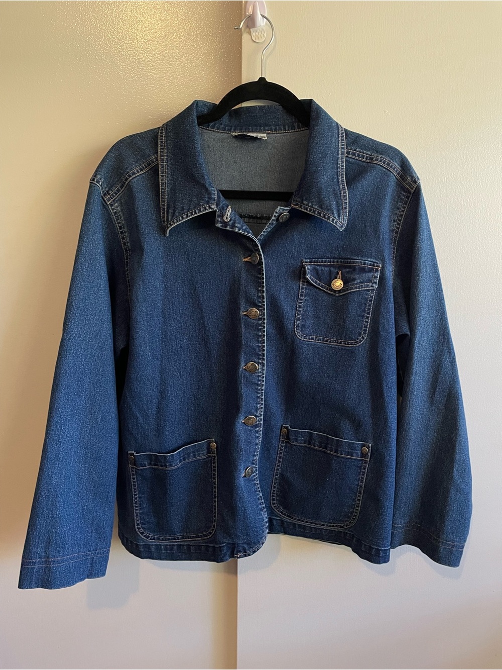 Vintage 90s Tradition Country Collection Denim Chore Jacket Utility Barn